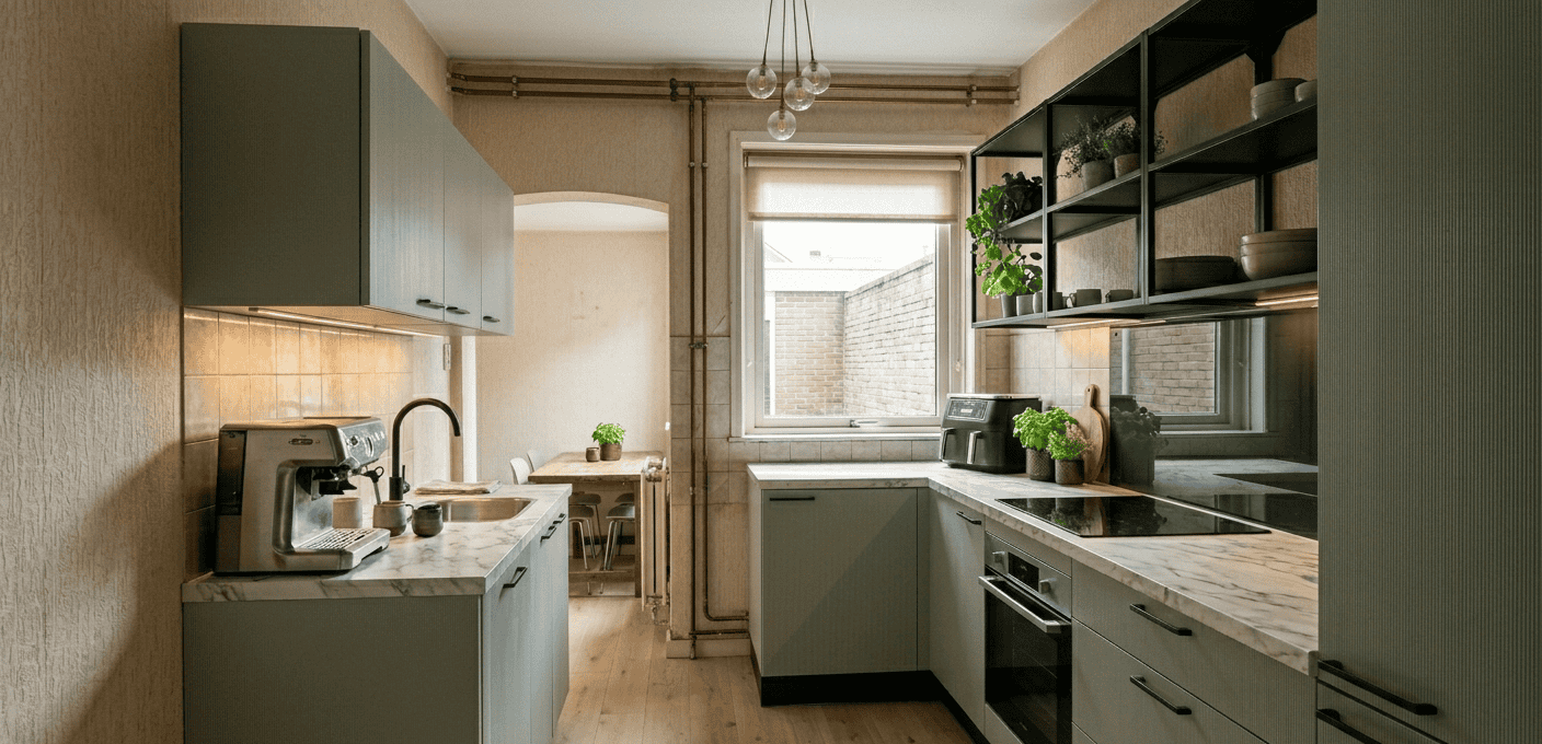 AI wrapping wrap materialen keuken interieur studio van esch