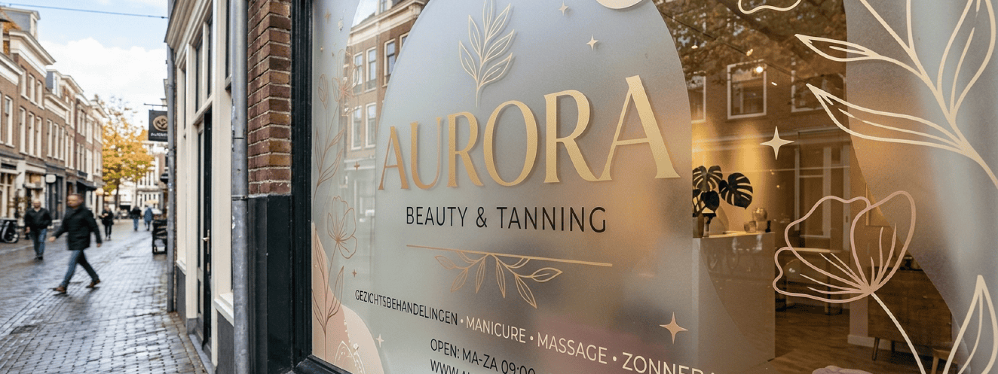 AI glasdecoratie winkelpand raambelettering signing studio van esch