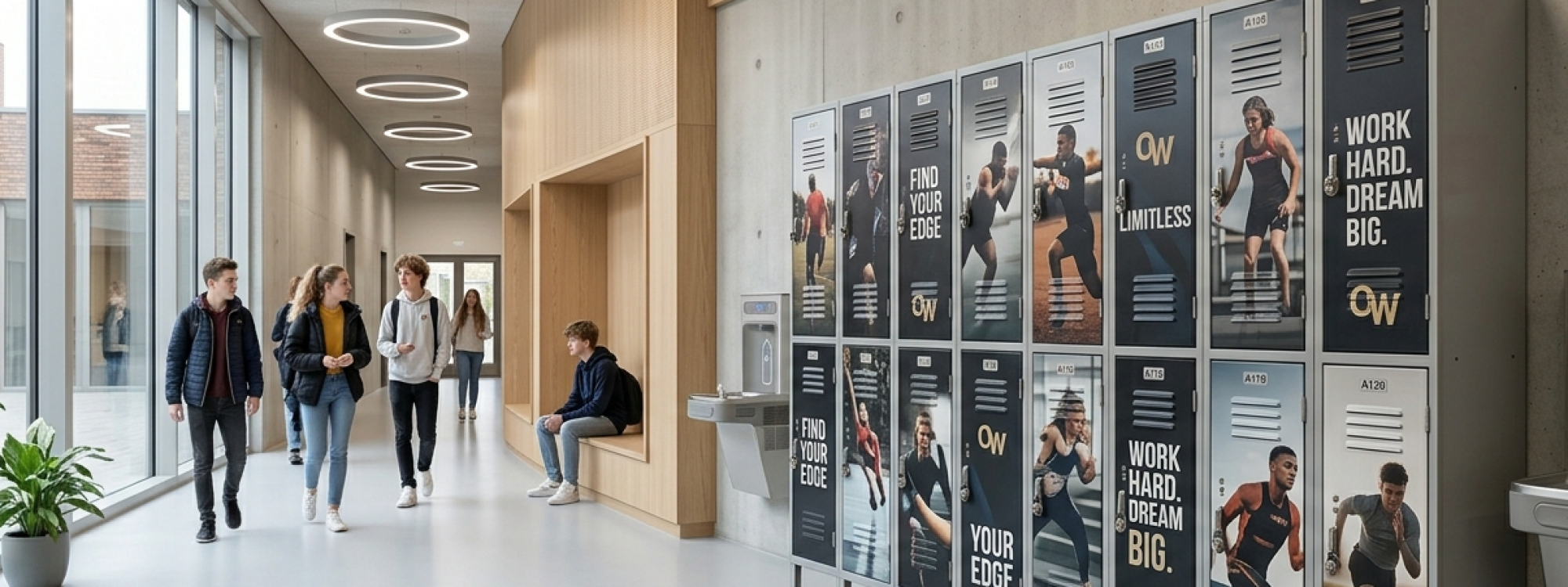 AI locker wrapping brabant studio van esch scholen sportclubs zorg bedrijven
